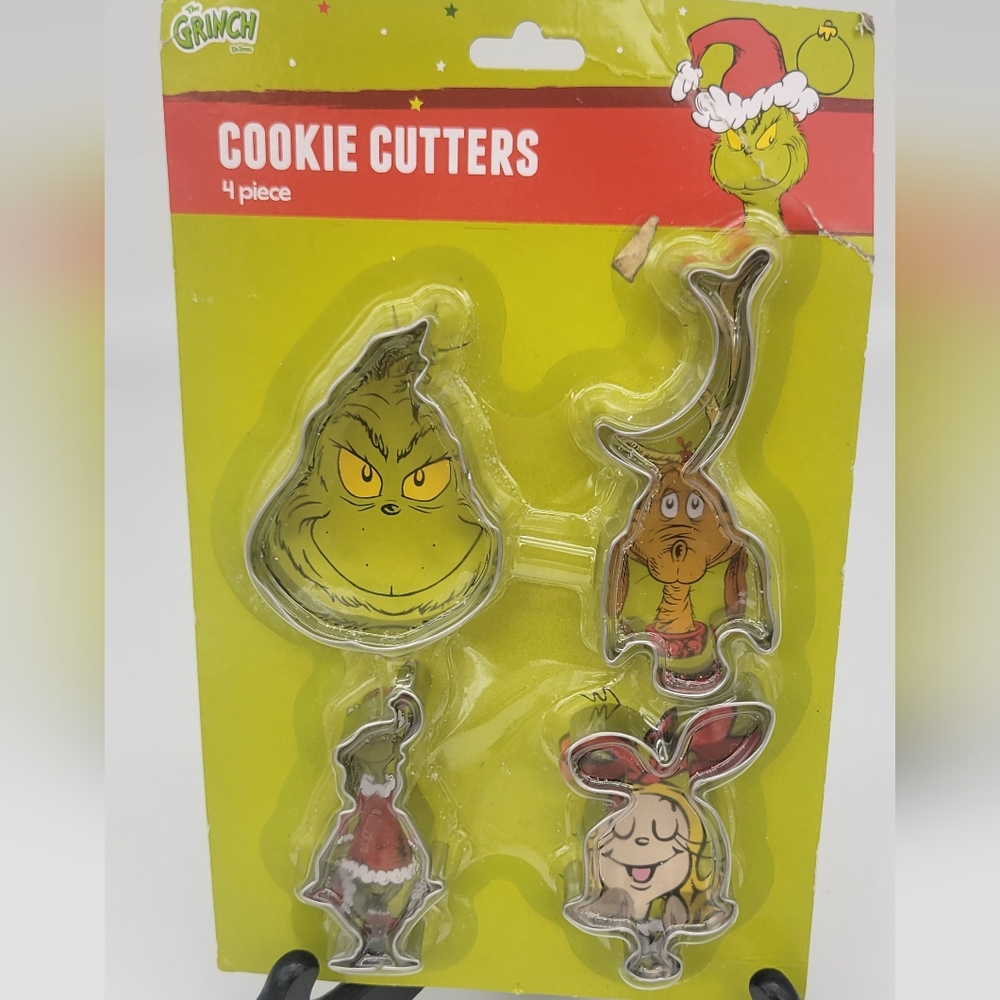 Grinch Theme - Four (4) - Cookie Cutters Christmas, Stainless Steel